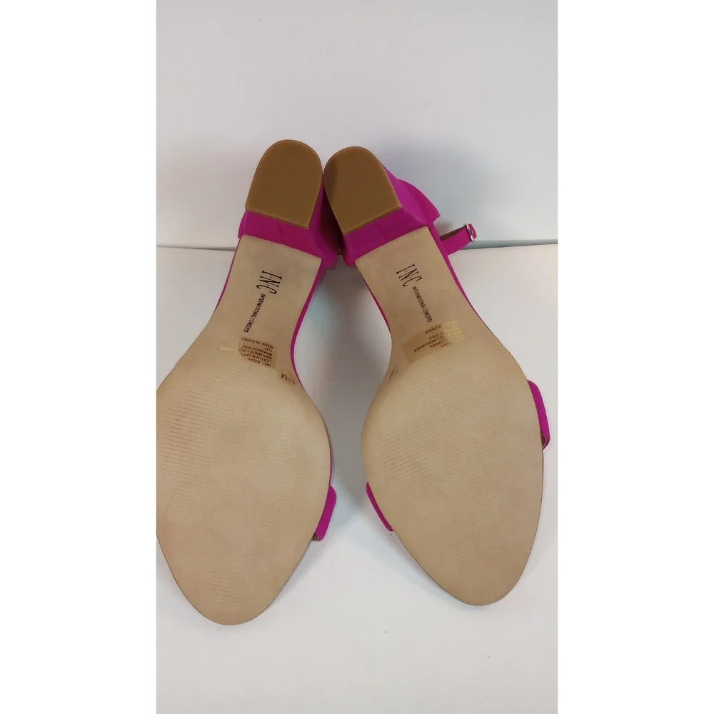 INC International Concepts Kivah Fuchsia Pink Suede Block Heels Womens 10M